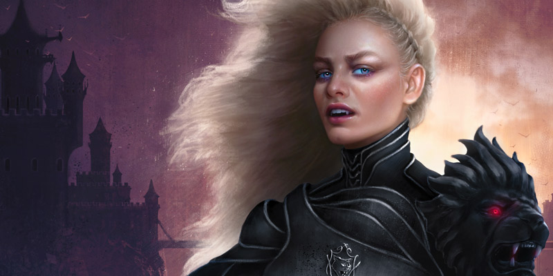 Art from Sweep of the Blade, blonde vampire warrior Ilemina.